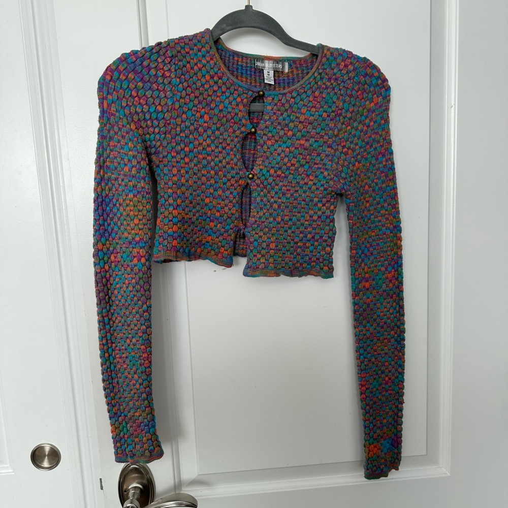 Urban Outfitters Multicolor Textured Crop Top